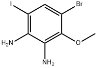 4-Bromo-6-iodo-3-methoxybenzene-1,2-diamine Struktur