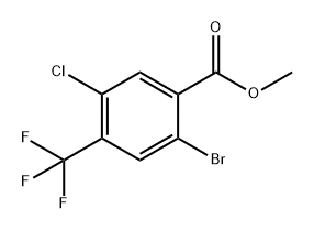 Benzoic acid, 2-bromo-5-chloro-4-(trifluoromethyl)-, methyl ester Struktur