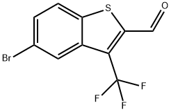 5-Bromo-3-(trifluoromethyl)benzo[b]thiophene-2-carboxaldehyde Struktur