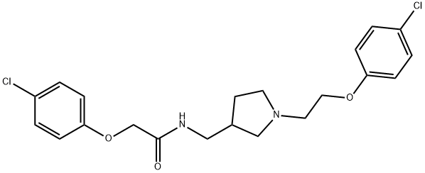 2-(4-Chlorophenoxy)-N-[[1-[2-(4-chlorophenoxy)ethyl]pyrrolidin-3-yl]methyl]acetamide Struktur