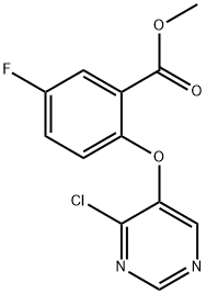 Benzoic acid, 2-[(4-chloro-5-pyrimidinyl)oxy]-5-fluoro-, methyl ester Struktur