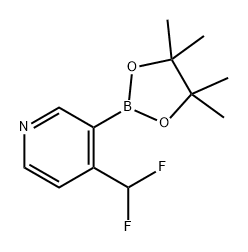 Pyridine, 4-(difluoromethyl)-3-(4,4,5,5-tetramethyl-1,3,2-dioxaborolan-2-yl)- Struktur