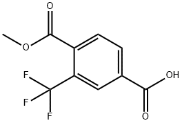 4-(methoxycarbonyl)-3-(trifluoromethyl)benzoic acid Struktur