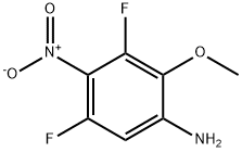 Benzenamine, 3,5-difluoro-2-methoxy-4-nitro- Struktur