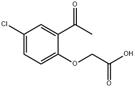 (2-Acetyl-4-chlorophenoxy)acetic acid Struktur