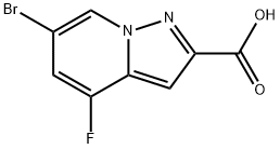 6-Bromo-4-fluoropyrazolo[1,5-a]pyridine-2-carboxylic acid Struktur