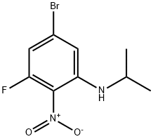 5-Bromo-3-fluoro-N-(1-methylethyl)-2-nitrobenzenamine Struktur