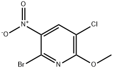 Pyridine, 2-bromo-5-chloro-6-methoxy-3-nitro- Struktur