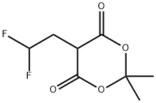 1,3-Dioxane-4,6-dione, 5-(2,2-difluoroethyl)-2,2-dimethyl- Struktur