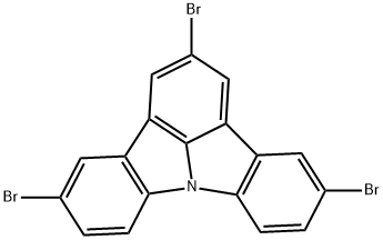 Indolo[3,2,1-jk]carbazole, 2,5,11-tribromo- Struktur