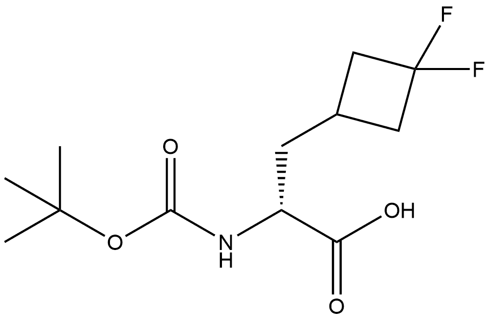 Cyclobutanepropanoic acid, α-[[(1,1-dimethylethoxy)carbonyl]amino]-3,3-difluoro-, (αR)- Struktur