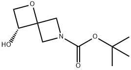 tert-butyl (3R)-3-hydroxy-1-oxa-6-azaspiro[3.3]heptane-6-carboxylate Struktur