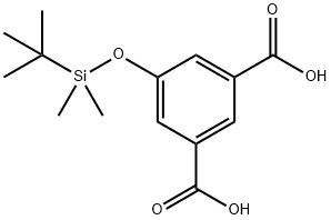 1,3-Benzenedicarboxylic acid, 5-[[(1,1-dimethylethyl)dimethylsilyl]oxy]- Struktur