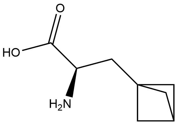 Bicyclo[1.1.1]pentane-1-propanoic acid, α-amino-, (αR)- Struktur