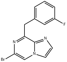 Imidazo[1,2-a]pyrazine, 6-bromo-8-[(3-fluorophenyl)methyl]- Struktur