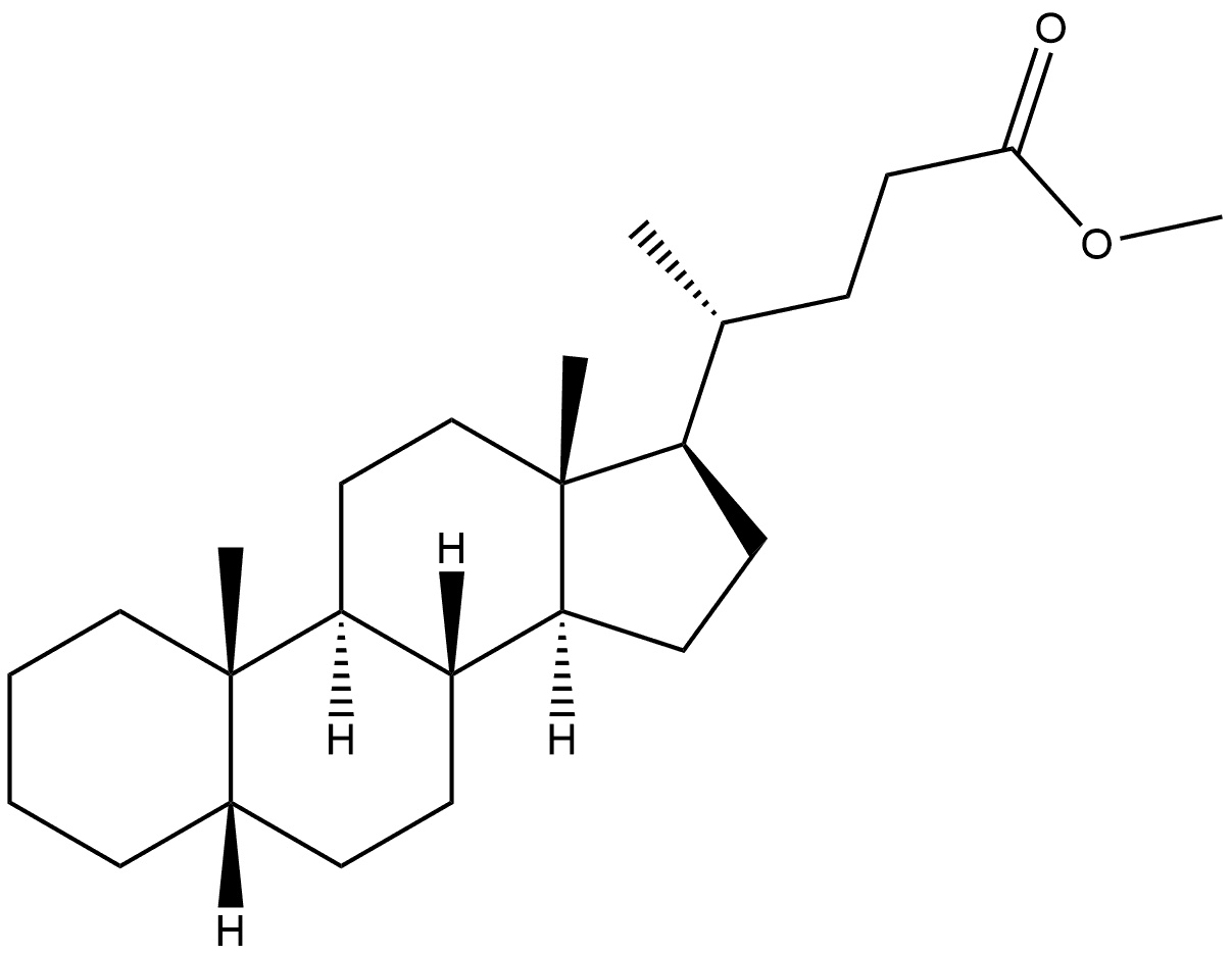 Cholan-24-oic acid, methyl ester, (5β)- Struktur