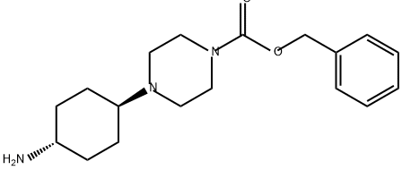 1-Piperazinecarboxylic acid, 4-(trans-4-aminocyclohexyl)-, phenylmethyl ester Struktur