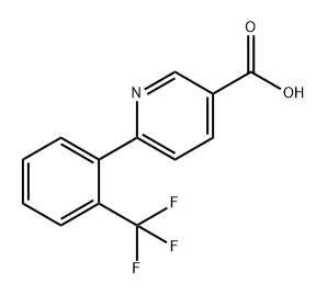 3-Pyridinecarboxylic acid, 6-[2-(trifluoromethyl)phenyl]- Struktur