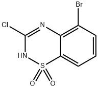 2H-1,2,4-Benzothiadiazine, 5-bromo-3-chloro-, 1,1-dioxide Struktur