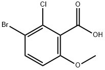 3-Bromo-2-chloro-6-methoxybenzoic acid Struktur