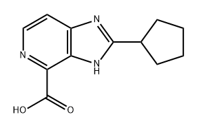 3H-Imidazo[4,5-c]pyridine-4-carboxylic acid, 2-cyclopentyl- Struktur