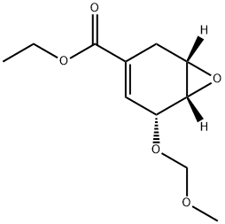 7-Oxabicyclo[4.1.0]hept-3-ene-3-carboxylic acid, 5-(methoxymethoxy)-, ethyl ester, (1S,5R,6S)- Struktur