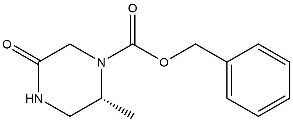 Phenylmethyl (2R)-2-methyl-5-oxo-1-piperazinecarboxylate Struktur