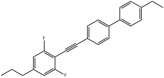 1,1'-Biphenyl, 4-[2-(2,6-difluoro-4-propylphenyl)ethynyl]-4'-ethyl- Struktur