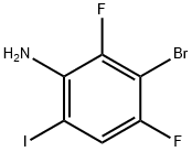 3-bromo-2,4-difluoro-6-iodoaniline Struktur