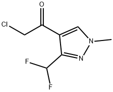 Ethanone, 2-chloro-1-[3-(difluoromethyl)-1-methyl-1H-pyrazol-4-yl]- Struktur