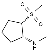 rac-(1R,2S)-2-methanesulfonyl-N-methylcyclopentan-1-amine, cis Struktur