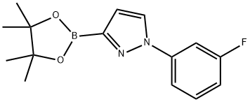 1H-Pyrazole, 1-(3-fluorophenyl)-3-(4,4,5,5-tetramethyl-1,3,2-dioxaborolan-2-yl)- Struktur