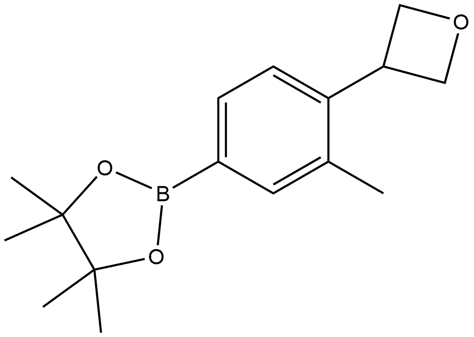 4,4,5,5-Tetramethyl-2-[3-methyl-4-(3-oxetanyl)phenyl]-1,3,2-dioxaborolane Struktur