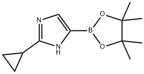 1H-Imidazole, 2-cyclopropyl-5-(4,4,5,5-tetramethyl-1,3,2-dioxaborolan-2-yl)- Struktur