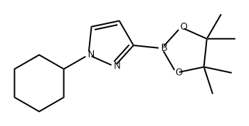 1H-Pyrazole, 1-cyclohexyl-3-(4,4,5,5-tetramethyl-1,3,2-dioxaborolan-2-yl)- Struktur