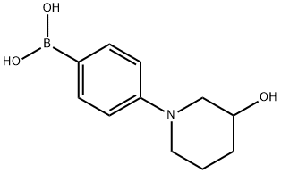 Boronic acid, B-?[4-?(3-?hydroxy-?1-?piperidinyl)?phenyl]?- Struktur