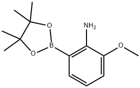 Benzenamine, 2-methoxy-6-(4,4,5,5-tetramethyl-1,3,2-dioxaborolan-2-yl)- Struktur