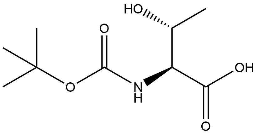 Threonine, N-[(1,1-dimethylethoxy)carbonyl]- Struktur