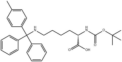 N-α-(t-Butoxycarbonyl)-N-ε-(p-methyltrityl)-L-lysine Struktur