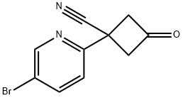 Cyclobutanecarbonitrile, 1-(5-bromo-2-pyridinyl)-3-oxo- Struktur