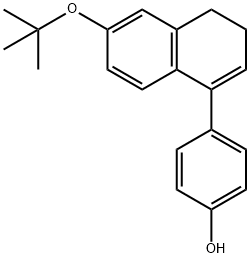 Phenol, 4-[6-(1,1-dimethylethoxy)-3,4-dihydro-1-naphthalenyl]- Struktur