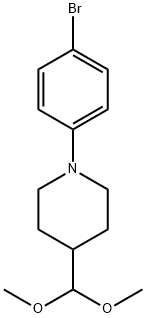 1-(4-bromophenyl)-4-(dimethoxymethyl)piperidine Struktur