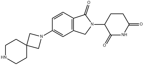 2,6-Piperidinedione, 3-[5-(2,7-diazaspiro[3.5]non-2-yl)-1,3-dihydro-1-oxo-2H-isoindol-2-yl]- Struktur