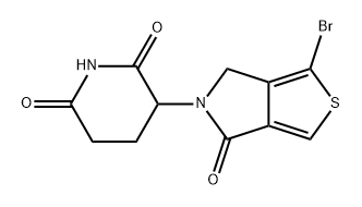 2,6-Piperidinedione, 3-(1-bromo-4-oxo-4H-thieno[3,4-c]pyrrol-5(6H)-yl)- Struktur