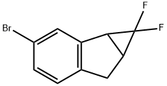 Cycloprop[a]indene, 3-bromo-1,1-difluoro-1,1a,6,6a-tetrahydro- Struktur