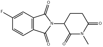 5-氟-2-(1-甲基-2,6-二氧代哌啶-3-基)異吲哚啉-1,3-二酮 結(jié)構(gòu)式