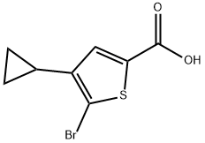 5-Bromo-4-(cyclopropyl)thiophene-2-carboxylic acid Struktur