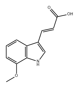 2-Propenoic acid, 3-(7-methoxy-1H-indol-3-yl)-, (2E)- Struktur