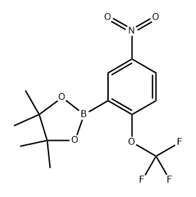 1,3,2-Dioxaborolane, 4,4,5,5-tetramethyl-2-[5-nitro-2-(trifluoromethoxy)phenyl]- Struktur