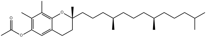 2H-1-Benzopyran-6-ol, 3,4-dihydro-2,7,8-trimethyl-2-[(4R,8R)-4,8,12-trimethyltridecyl]-, 6-acetate, (2R)- Struktur